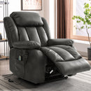INGALIK 41" Breathable Leather Dual Motor Power Lift Recliner Chair With Heating And Massage, Lay Flat Electric Recliner Lift Assist Recliner For The Elderly