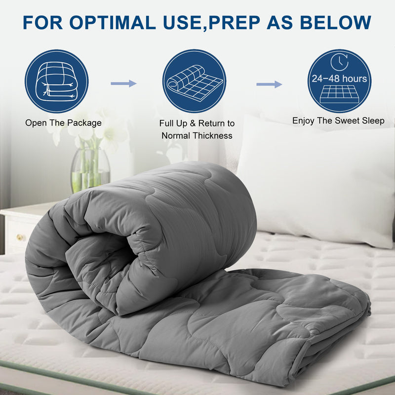 INGALIK Super Soft Mattress Pad Breathable Pillow Top Mattress Cover Fluffy Quilted Fitted Mattress Protector Stretches up 8-21" Deep Pocket Cooling Mattress Topper