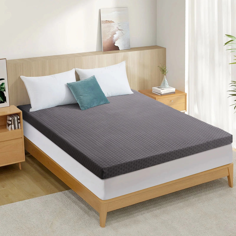 INGALIK 3 inch Gel Infused Memory Foam Mattress Topper, Cooling Bed Topper for Pressure Relief, CertiPUR-US Certified, Removable Cover