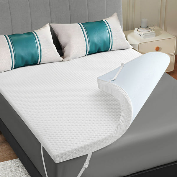 INGALIK 3 inch Gel Infused Memory Foam Mattress Topper, Cooling Bed Topper for Pressure Relief, CertiPUR-US Certified, Removable Cover