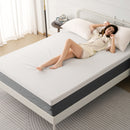 INGALIK 3 inch Gel Infused Memory Foam Mattress Topper, Cooling Bed Topper for Pressure Relief, CertiPUR-US Certified, Removable Cover