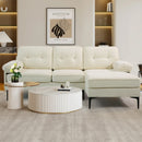 INGALIK Convertible Sectional Sofa Couch, Convertible L Shaped Couch with Reversible Chaise, Sectional Couch for Small Space Apartment, 3 Seater