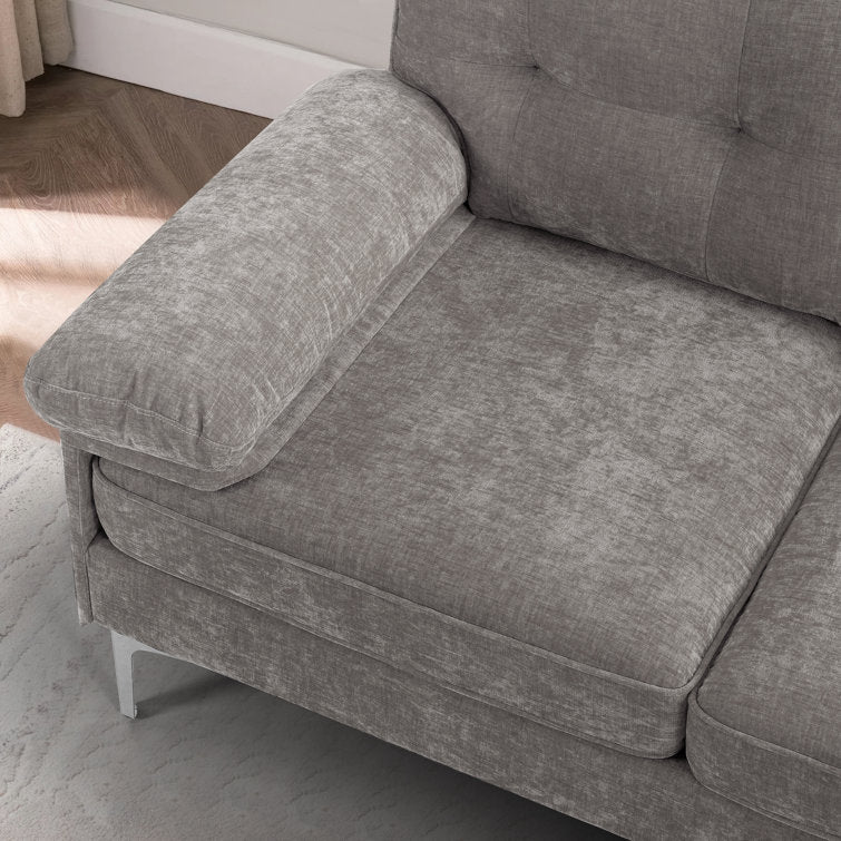 INGALIK Convertible Sectional Sofa Couch, Convertible L Shaped Couch with Reversible Chaise, Sectional Couch for Small Space Apartment, 3 Seater