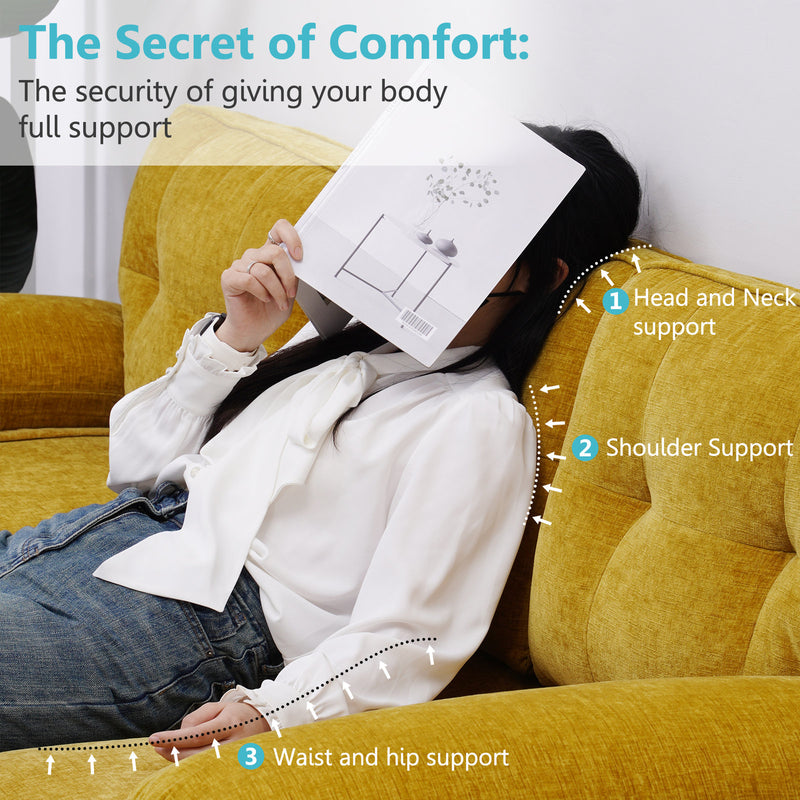 INGALIK Convertible Sectional Sofa Couch, Convertible L Shaped Couch with Reversible Chaise, Sectional Couch for Small Space Apartment, 3 Seater