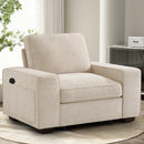 INGALIK Modern Modular Couch Sofa with Seats Storage, Sectional Couch with W/Deep Seat, Comfy Chenille Loveseat Sofa for Living Room, Side Pockets, USB Port, Removable Cover