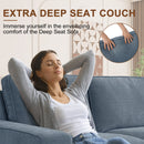 INGALIK 99" Sectional Sofa with Storage Chaise, Oversized L-Shaped Couch, Large Modern Chenille Sofa 3 Seat with Removable Cushion Covers USB Type-C Ports for Living Room