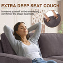 INGALIK 99" Sectional Sofa with Storage Chaise, Oversized L-Shaped Couch, Large Modern Chenille Sofa 3 Seat with Removable Cushion Covers USB Type-C Ports for Living Room