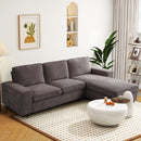 INGALIK 99" Sectional Sofa with Storage Chaise, Oversized L-Shaped Couch, Large Modern Chenille Sofa 3 Seat with Removable Cushion Covers USB Type-C Ports for Living Room