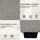 INGALIK 99" Sectional Sofa with Storage Chaise, Oversized L-Shaped Couch, Large Modern Chenille Sofa 3 Seat with Removable Cushion Covers USB Type-C Ports for Living Room