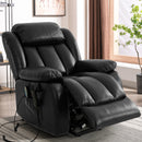 INGALIK 41" Breathable Leather Dual Motor Power Lift Recliner Chair With Heating And Massage, Lay Flat Electric Recliner Lift Assist Recliner For The Elderly