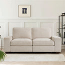 INGALIK Modern Modular Couch Sofa with Seats Storage, Sectional Couch with W/Deep Seat, Comfy Chenille Loveseat Sofa for Living Room, Side Pockets, USB Port, Removable Cover