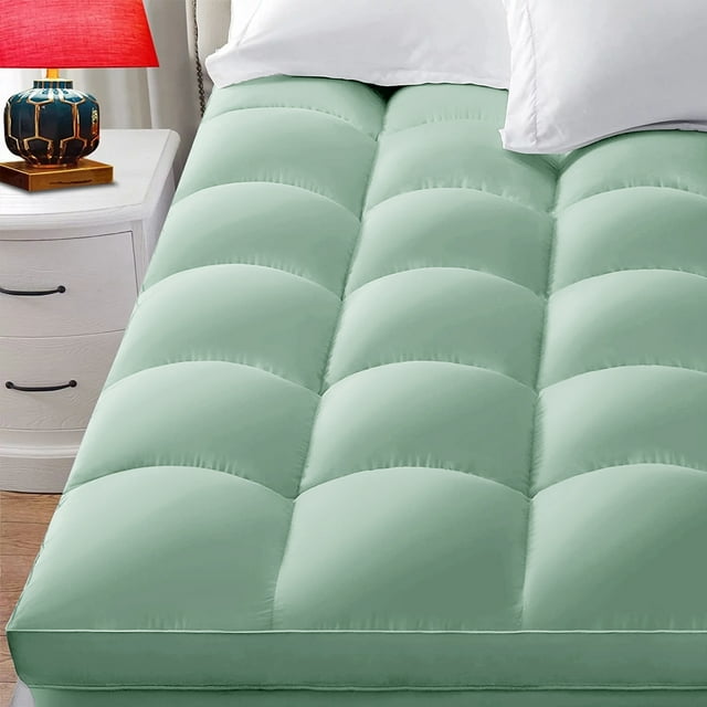 INGALIK Mattress Topper, 400TC Extra Thick Cooling Mattress Pad, Fluffy Soft Pillow Top Mattress Cover Stretches up 8-21" Deep Pocket, Pressure Relief, Hypoallergenic
