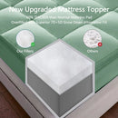 INGALIK Plush Soft Mattress Topper, 400TC Extra Thick Breathable Pad, Cooling Technology, Pressure Relief, 8-21" Deep Elastic Pocket