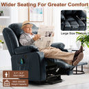 INGALIK Power Lift Recliner Chair Dual Motor, Electric Leather Recliner for Elderly with Heat and Massage, Lay Flat Assist Recliner with Side Pocket, Cup Holders