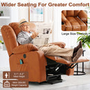 INGALIK Power Lift Recliner Chair Dual Motor, Electric Leather Recliner for Elderly with Heat and Massage, Lay Flat Assist Recliner with Side Pocket, Cup Holders