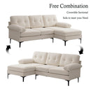 INGALIK Convertible Sectional Sofa Couch, Convertible L Shaped Couch with Reversible Chaise, Sectional Couch for Small Space Apartment, 3 Seater