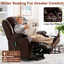 INGALIK Power Lift Recliner Chair Dual Motor, Electric Leather Recliner for Elderly with Heat and Massage, Lay Flat Assist Recliner with Side Pocket, Cup Holders