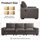 INGALIK Modern Modular Couch Sofa with Seats Storage, Sectional Couch with W/Deep Seat, Comfy Chenille Loveseat Sofa for Living Room, Side Pockets, USB Port, Removable Cover