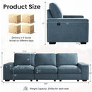INGALIK Modern Modular Couch Sofa with Seats Storage, Sectional Couch with W/Deep Seat, Comfy Chenille Loveseat Sofa for Living Room, Side Pockets, USB Port, Removable Cover