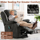 INGALIK Power Lift Recliner Chair Dual Motor, Electric Leather Recliner for Elderly with Heat and Massage, Lay Flat Assist Recliner with Side Pocket, Cup Holders