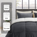 INGALIK  Sherpa Comforter Set, Soft Quilted Down Alternative Comforter Reversible Duvet with 2 Pillowcases, Plush Warm Fall Winter 3 Piece Bedding Sets