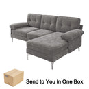 INGALIK Convertible Sectional Sofa Couch, Convertible L Shaped Couch with Reversible Chaise, Sectional Couch for Small Space Apartment, 3 Seater