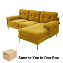 INGALIK Convertible Sectional Sofa Couch, Convertible L Shaped Couch with Reversible Chaise, Sectional Couch for Small Space Apartment, 3 Seater