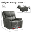 INGALIK Power Recliner Chair, Rocker Recliner with 270 Degree Swivel, USB Ports, Comfy Glider Recliner Chairs for Living room, Dark Gray