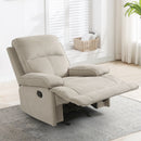 INGALIK Oversized Rocker Recliner Chair for Adults, Ergonomic Recliner Chair with Extra Large Footrest, Comfortable Reclining Chair for Living Room, Beige