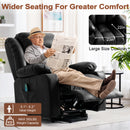 INGALIK Power Lift Recliner Chair Dual Motor, Electric Leather Recliner for Elderly with Heat and Massage, Lay Flat Assist Recliner with Side Pocket, Cup Holders