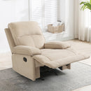 INGALIK Oversized Rocker Recliner Chair for Adults, Ergonomic Recliner Chair with Extra Large Footrest, Comfortable Reclining Chair for Living Room, Beige