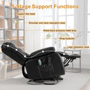 INGALIK 41" Breathable Leather Dual Motor Power Lift Recliner Chair With Heating And Massage, Lay Flat Electric Recliner Lift Assist Recliner For The Elderly