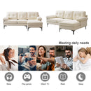 INGALIK Convertible Sectional Sofa Couch, Convertible L Shaped Couch with Reversible Chaise, Sectional Couch for Small Space Apartment, 3 Seater