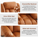 INGALIK Power Lift Recliner Chair Dual Motor, Electric Leather Recliner for Elderly with Heat and Massage, Lay Flat Assist Recliner with Side Pocket, Cup Holders