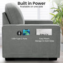 INGALIK Modern Modular Couch Sofa with Seats Storage, Sectional Couch with W/Deep Seat, Comfy Chenille Loveseat Sofa for Living Room, Side Pockets, USB Port, Removable Cover