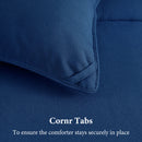 INGALIK Luxury Hotel-Style 3-Piece Queen Comforter Set, Hypoallergenic Quilted Down Alternative, All-Season Duvet Insert, Machine Washable, Corner Tabs