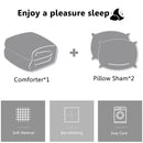 INGALIK  Sherpa Comforter Set, Soft Quilted Down Alternative Comforter Reversible Duvet with 2 Pillowcases, Plush Warm Fall Winter 3 Piece Bedding Sets