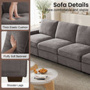 INGALIK Modern Modular Couch Sofa with Seats Storage, Sectional Couch with W/Deep Seat, Comfy Chenille Loveseat Sofa for Living Room, Side Pockets, USB Port, Removable Cover