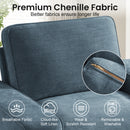 INGALIK Modern Modular Couch Sofa with Seats Storage, Sectional Couch with W/Deep Seat, Comfy Chenille Loveseat Sofa for Living Room, Side Pockets, USB Port, Removable Cover