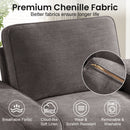 INGALIK Modern Modular Couch Sofa with Seats Storage, Sectional Couch with W/Deep Seat, Comfy Chenille Loveseat Sofa for Living Room, Side Pockets, USB Port, Removable Cover