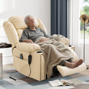 INGALIK Power Lift Recliner with Cup Holders, Leather Electric Chair Recliners with Heating and Massage, Storage, USB Charging