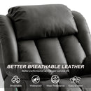 INGALIK Power Lift Recliner Chair Dual Motor, Electric Leather Recliner for Elderly with Heat and Massage, Lay Flat Assist Recliner with Side Pocket, Cup Holders