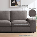 INGALIK Modern Modular Couch Sofa with Seats Storage, Sectional Couch with W/Deep Seat, Comfy Chenille Loveseat Sofa for Living Room, Side Pockets, USB Port, Removable Cover