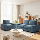 INGALIK Modern Modular Couch Sofa with Seats Storage, Sectional Couch with W/Deep Seat, Comfy Chenille Loveseat Sofa for Living Room, Side Pockets, USB Port, Removable Cover