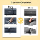 INGALIK Modern Loveseat Sofa for Living Room, Chenille Sofa and Couch with Square Armrests, Removable Sofa Cushions and Detachable Sofa Cover, Easy to Install