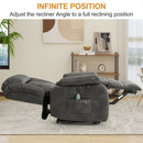 INGALIK 41" Breathable Leather Dual Motor Power Lift Recliner Chair With Heating And Massage, Lay Flat Electric Recliner Lift Assist Recliner For The Elderly