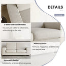 INGALIK Modern Loveseat Sofa for Living Room, Chenille Sofa and Couch with Square Armrests, Removable Sofa Cushions and Detachable Sofa Cover, Easy to Install