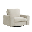 INGALIK Swivel Accent Chair, 40.2"W Oversize Chenille Accent Armchair with Storage Bag, Modern Comfortable Chair for Living Room, Bedroom, Home, Club