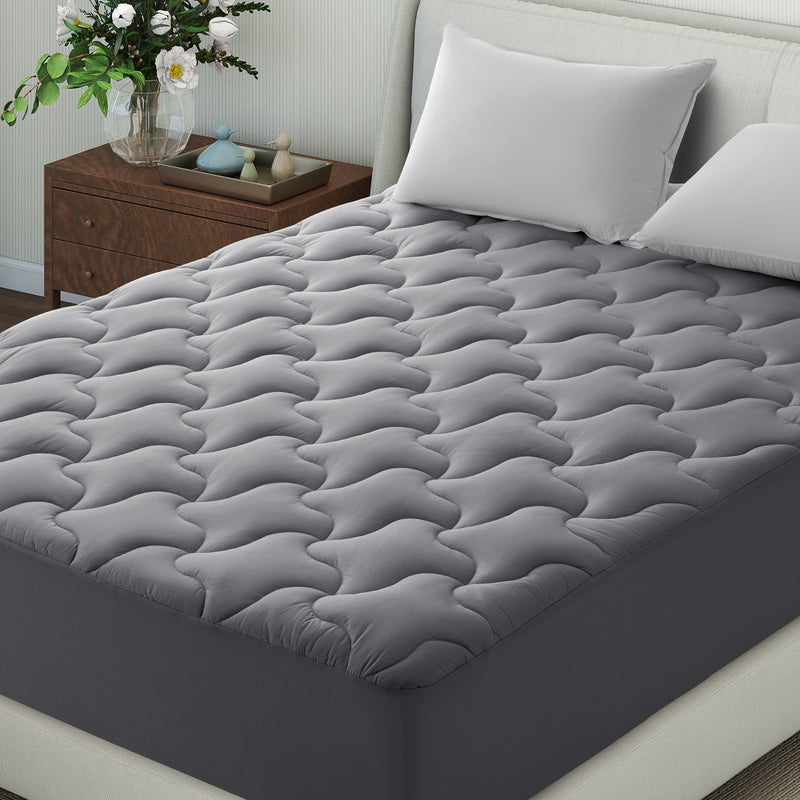 INGALIK Premium 400TC Quilted Mattress Pad, Cooling Breathable Topper, Fitted Thickened Protector, 8-21" Deep Pocket