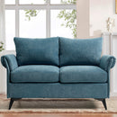 INGALIK 45" Modern Loveseat Sofa, 2 Seater Fabric Sofa Couch with Removable Upholstered, Tapered Metal Legs, Deep Seated Sofa for Small Space, Living Room, Apartment, Beige